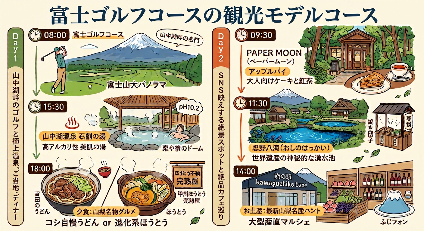 富士ゴルフコースの観光モデルコース