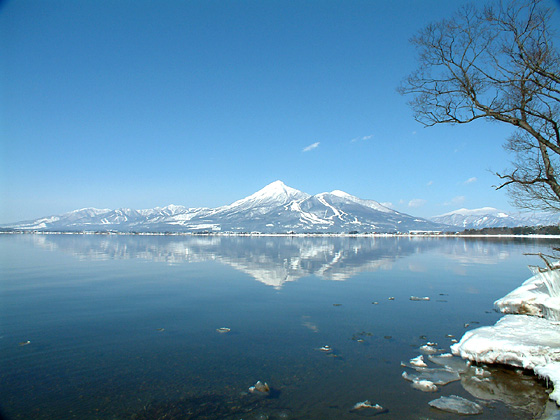 猪苗代湖と磐梯山