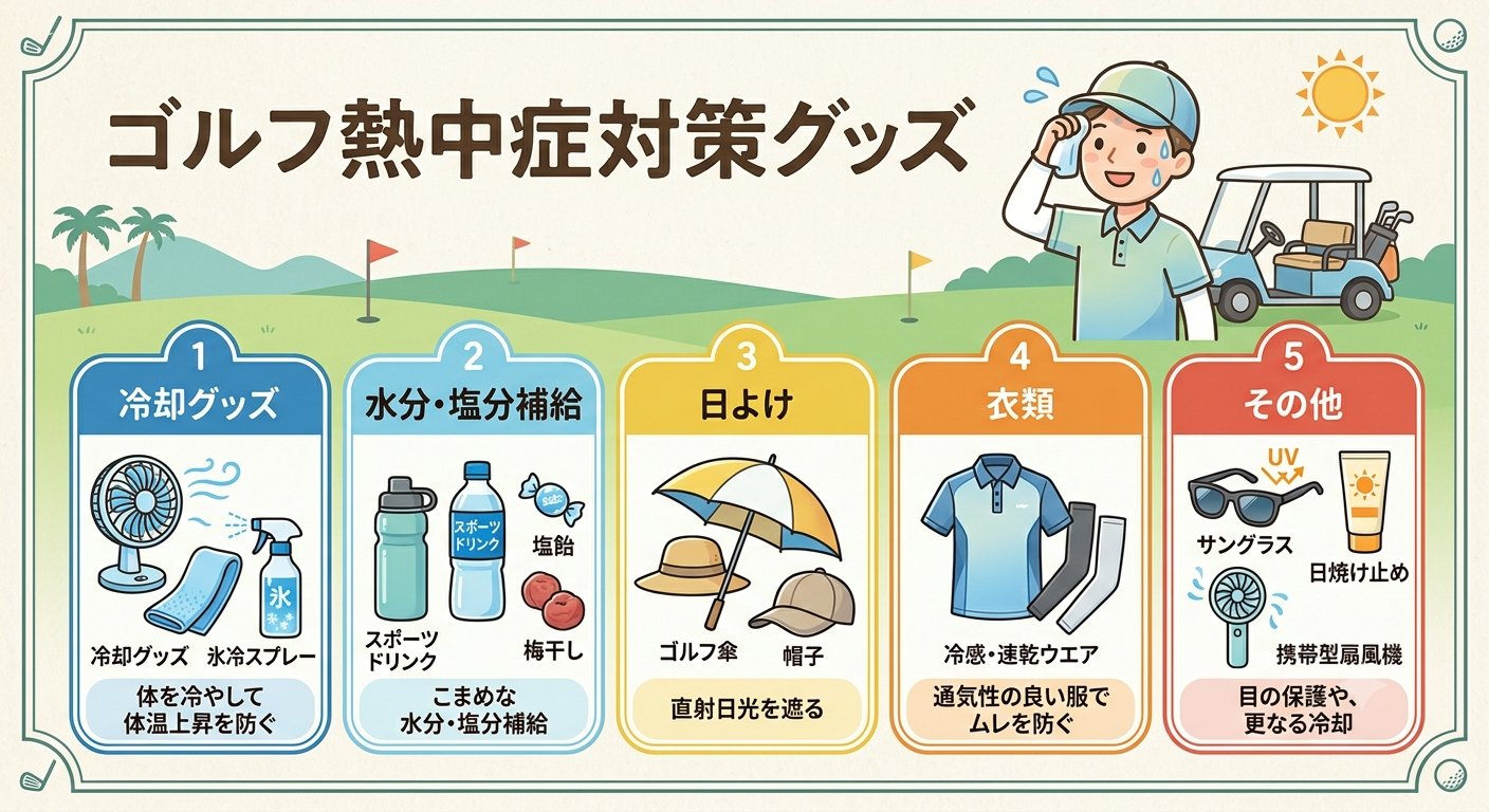 ゴルフ熱中症対策グッズ
