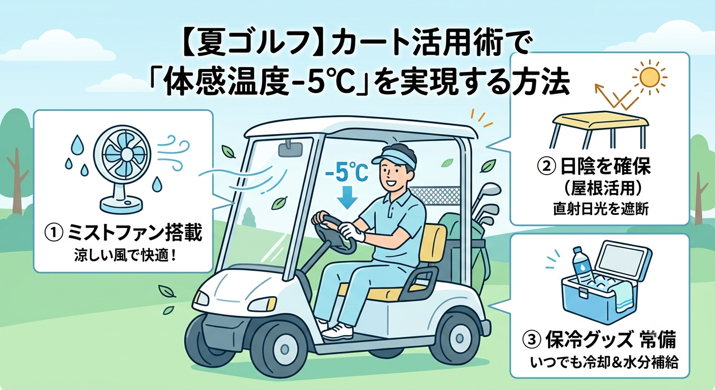 夏ゴルフのカート活用術