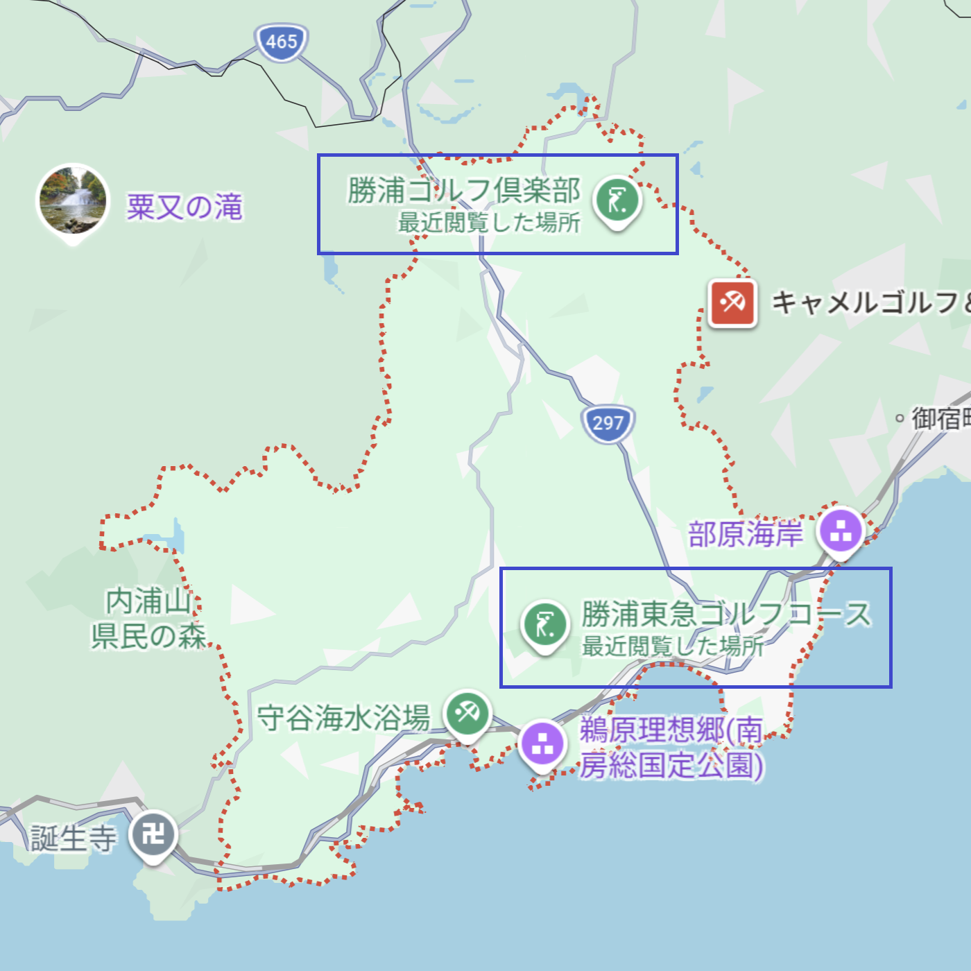 勝浦のゴルフ場 勝浦のゴルフ場