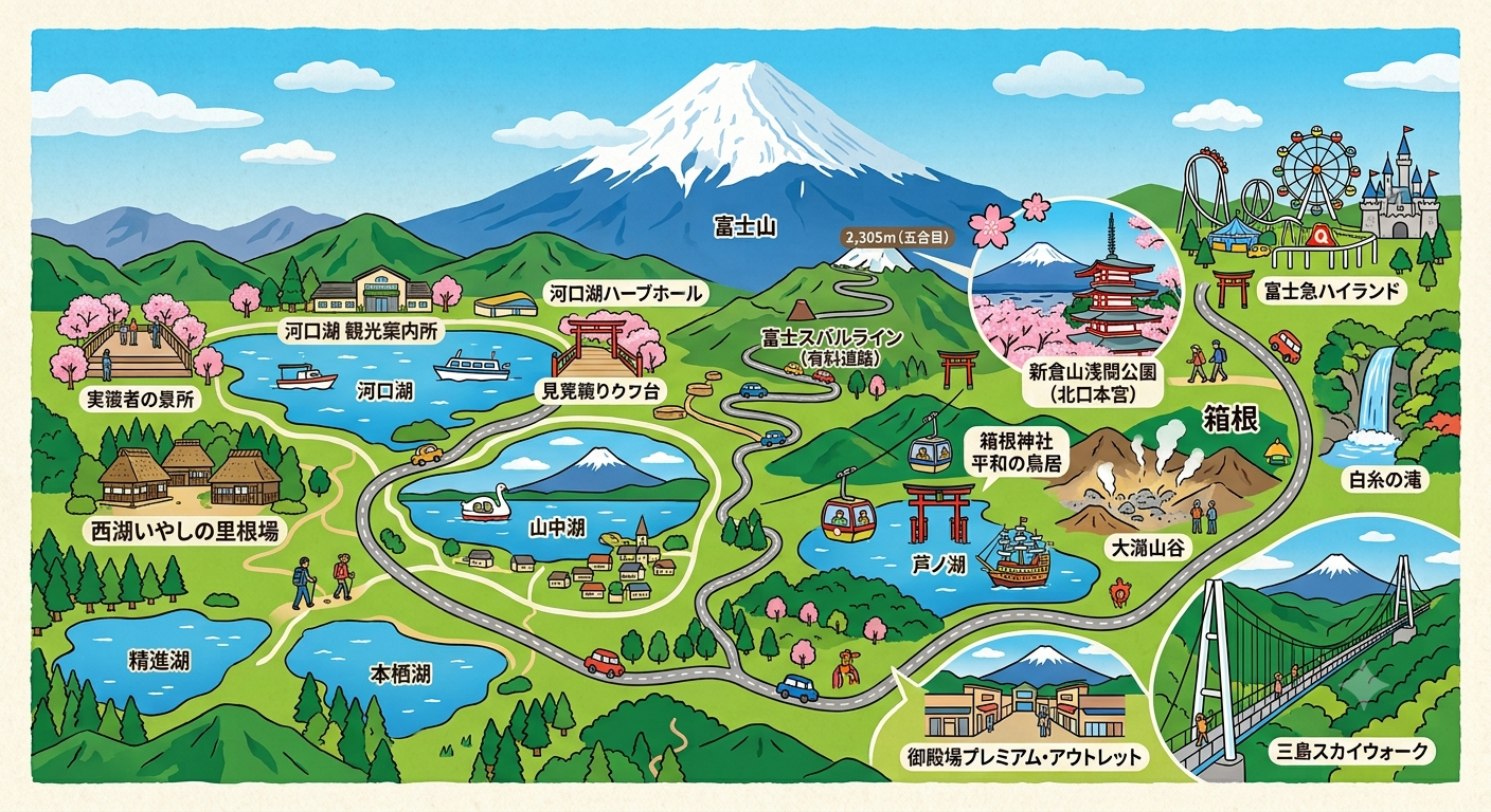 富士山周辺の観光スポット