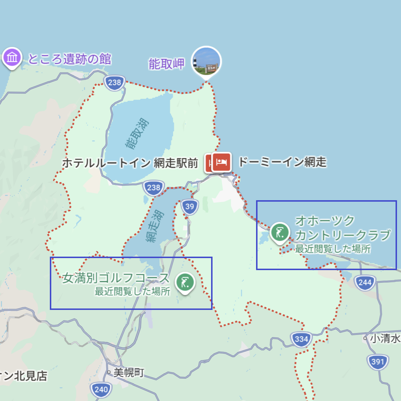 オホーツク海のゴルフ場 オホーツク海のゴルフ場