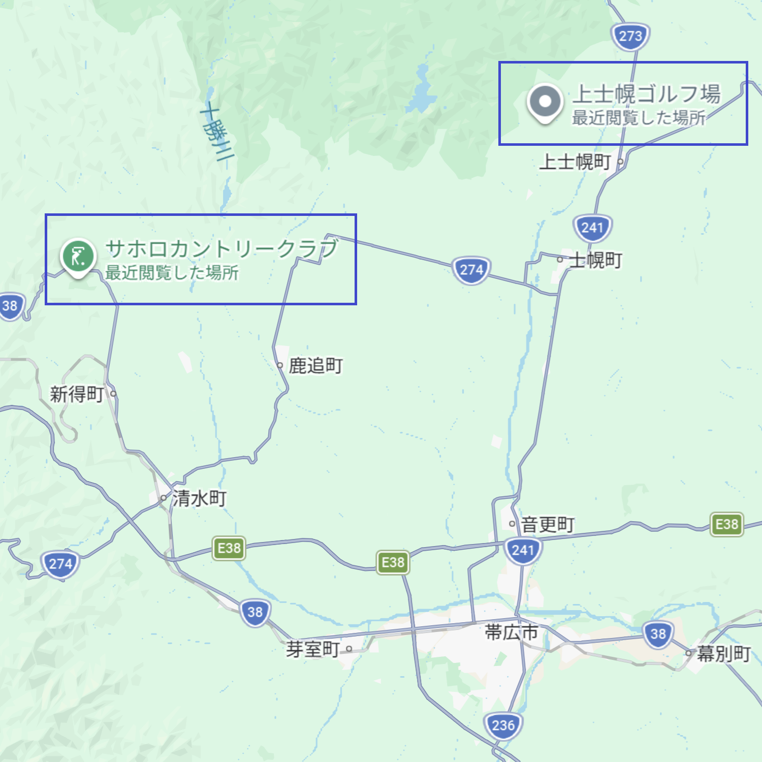 十勝平野のゴルフ場 十勝平野のゴルフ場